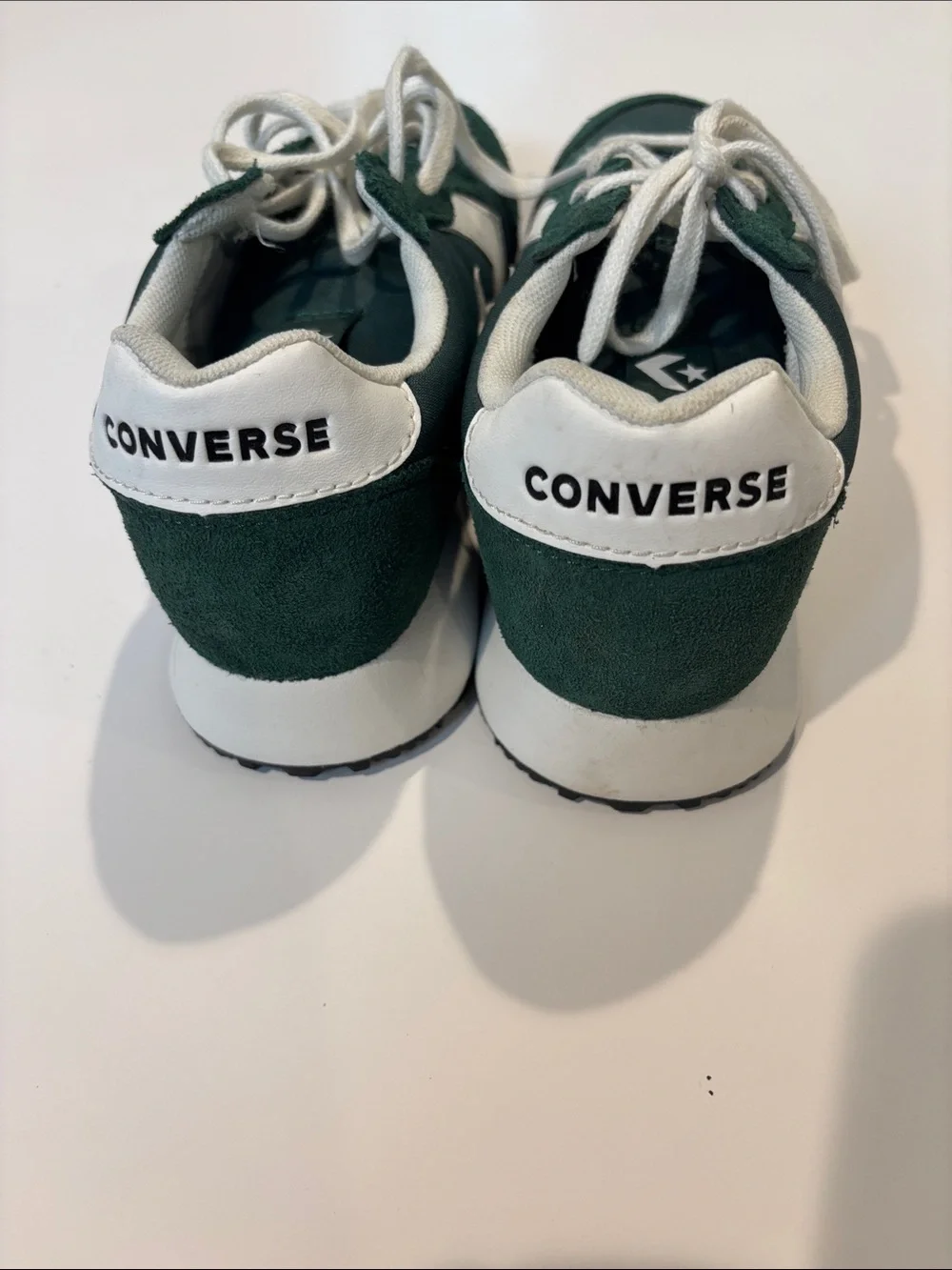 Kids Converse Green and White Low-Top Retro Sneakers